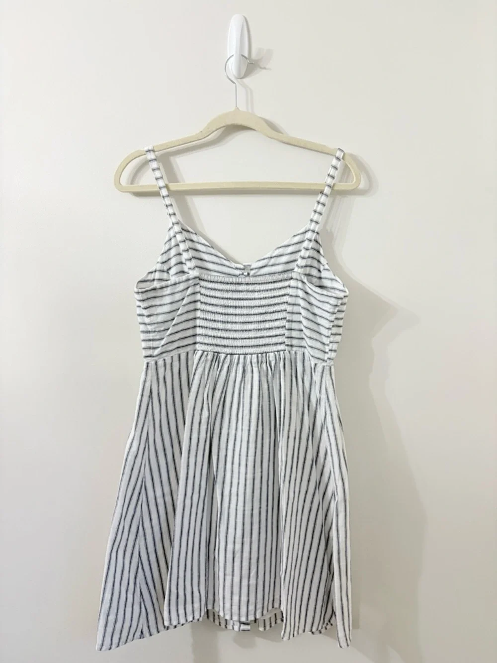 OLD NAVY Striped Cotton Fit & Flare Tank Dress Womens M Coastal Nautical Beachy - Picture 5 of 5